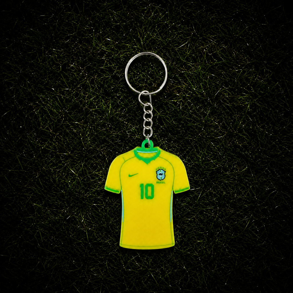 3D Printed Brazil Soccer Jersey NFC Keychain – Personalized with Name & Number | FIFA World Cup 2026 | Brazil Soccer Fan Gift