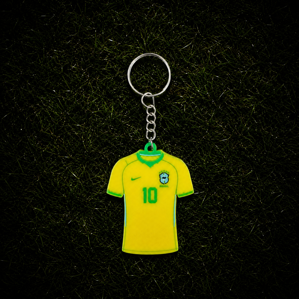 3D Printed Brazil Soccer Jersey NFC Keychain – Personalized with Name & Number | FIFA World Cup 2026 | Brazil Soccer Fan Gift