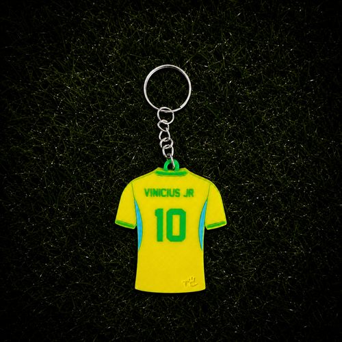 3D Printed Brazil Soccer Jersey NFC Keychain – Personalized with Name & Number | FIFA World Cup 2026 | Brazil Soccer Fan Gift
