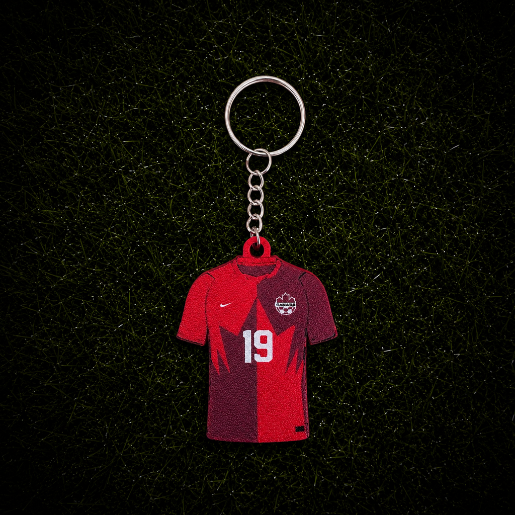 3D Printed Canada Soccer Jersey NFC Keychain – Personalized with Name & Number | FIFA World Cup 2026 | Canadian Soccer Fan Gift