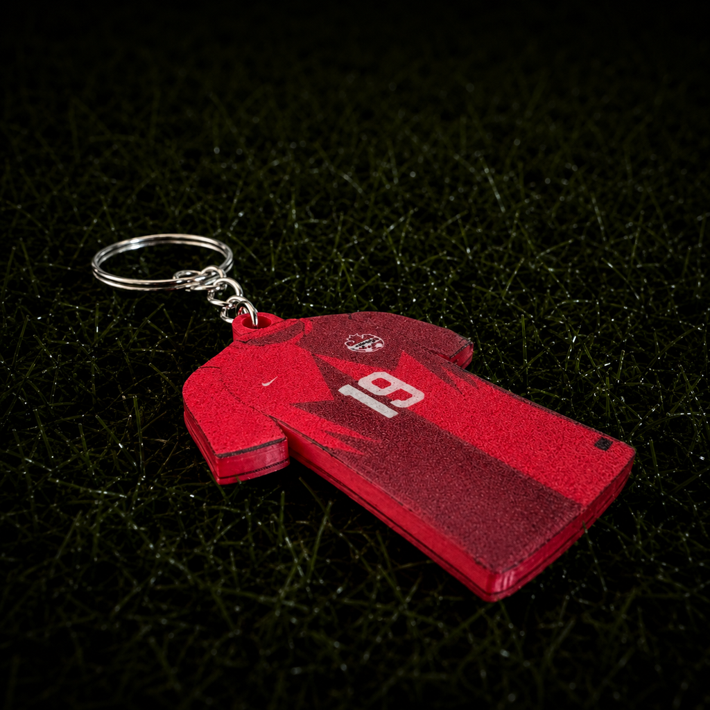 3D Printed Canada Soccer Jersey NFC Keychain – Personalized with Name & Number | FIFA World Cup 2026 | Canadian Soccer Fan Gift