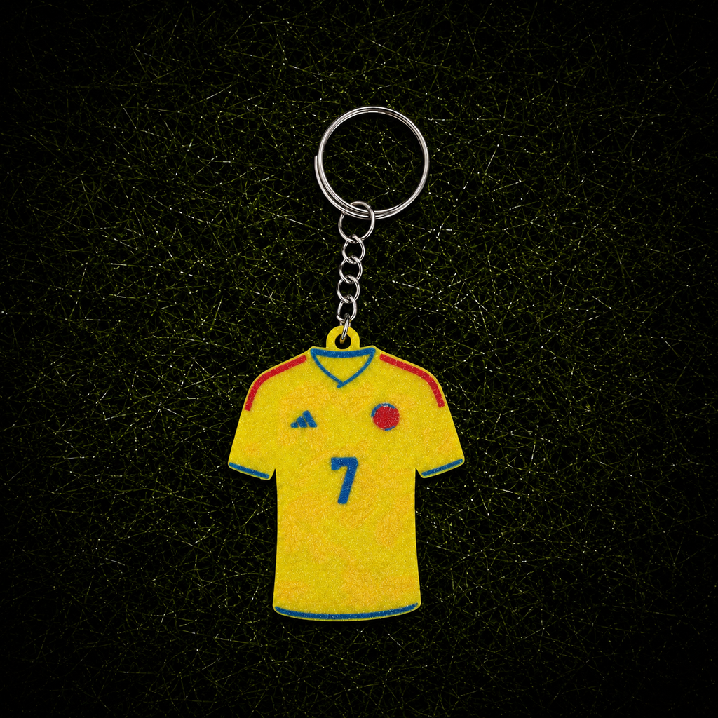 3D Printed Colombia Soccer Jersey NFC Keychain – Personalized with Name & Number | FIFA World Cup 2026 | Colombia Soccer Fan Gift