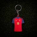 3D Printed Spain Soccer Jersey NFC Keychain – Personalized with Name & Number | FIFA World Cup 2026 | Spain Soccer Fan Gift