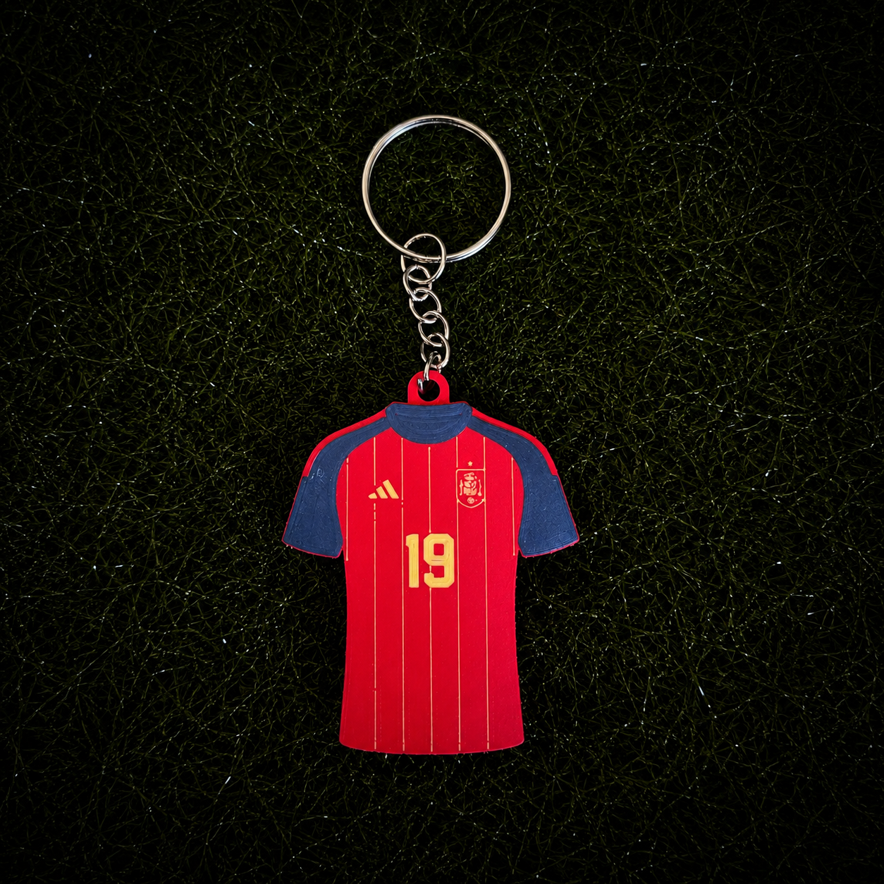 3D Printed Spain Soccer Jersey NFC Keychain – Personalized with Name & Number | FIFA World Cup 2026 | Spain Soccer Fan Gift