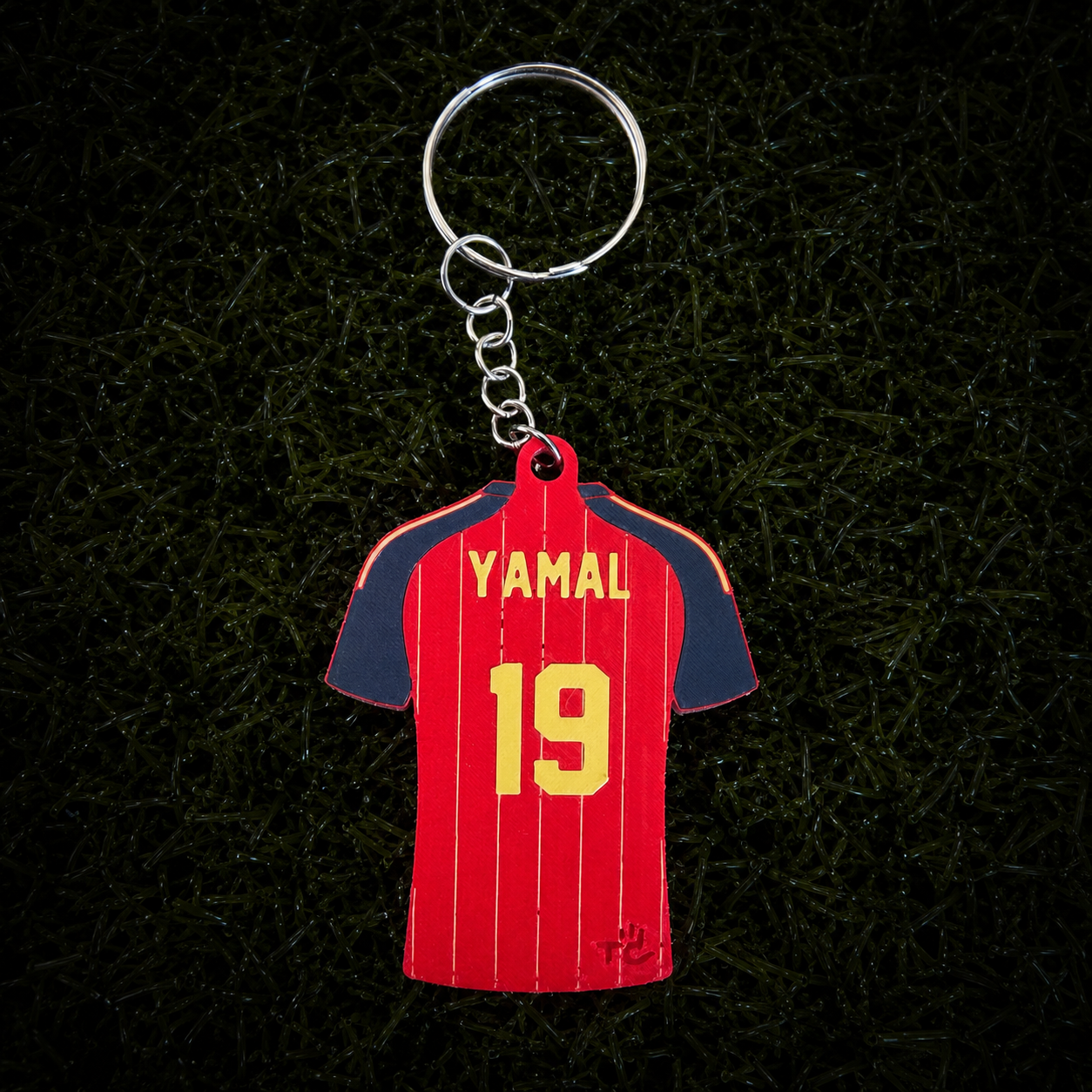 3D Printed Spain Soccer Jersey NFC Keychain – Personalized with Name & Number | FIFA World Cup 2026 | Spain Soccer Fan Gift