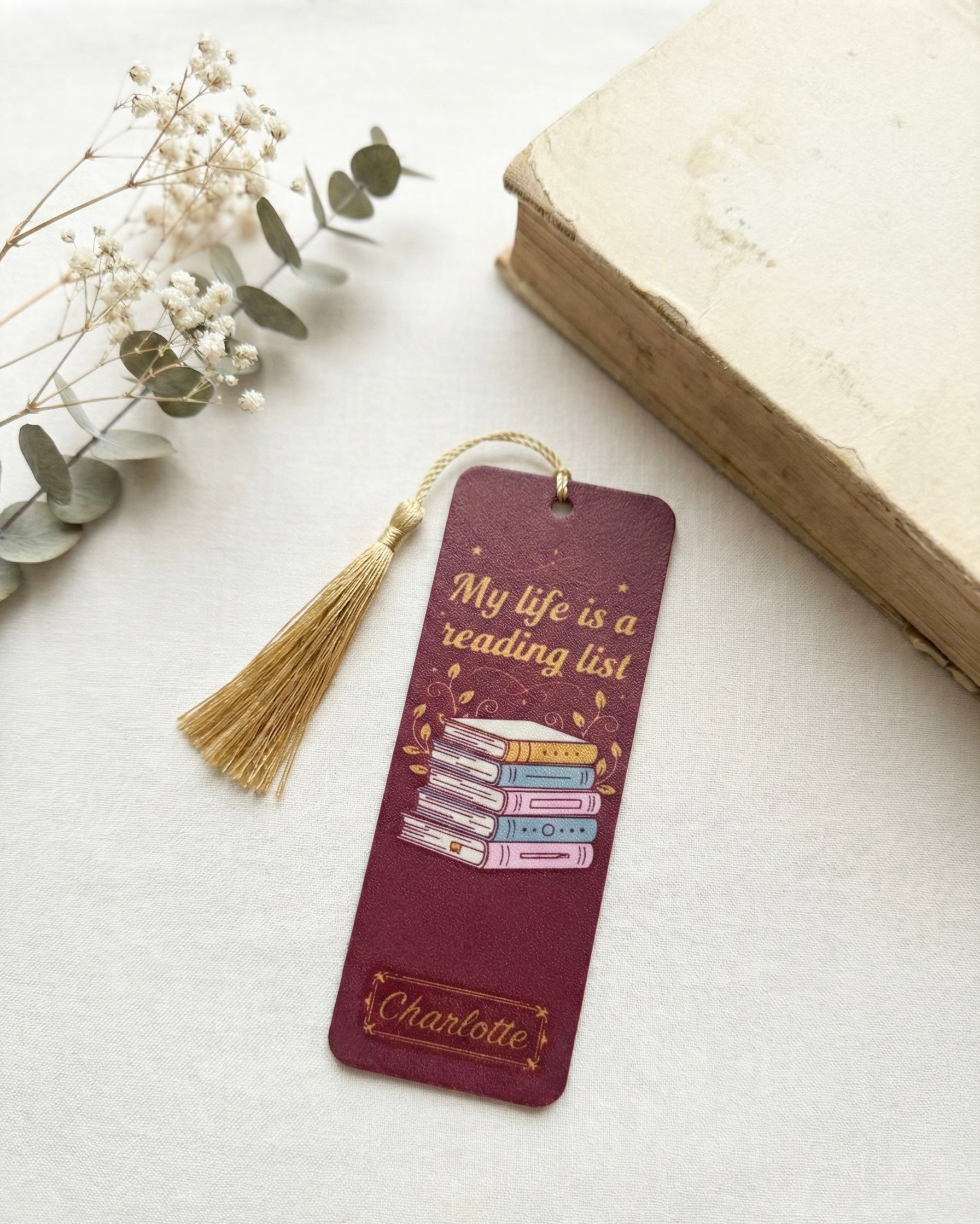 My Life Is a Reading List - 3D Printed Bookmark with Custom Name