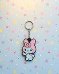 My Melody 3D Printed Keychain with Optional Custom Name