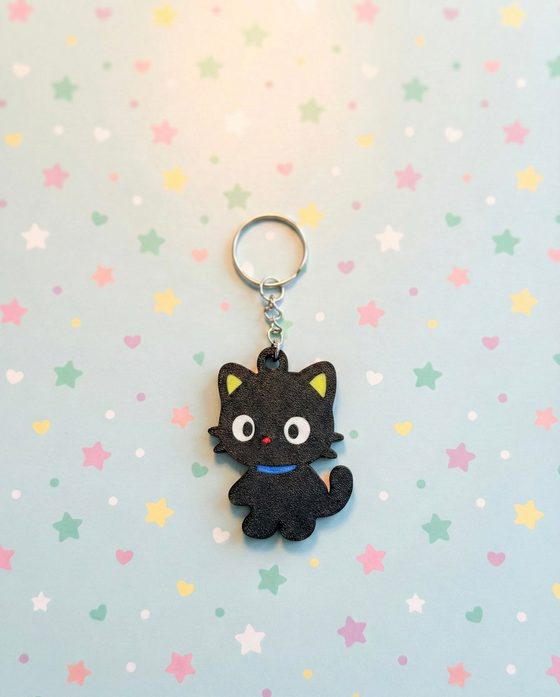 Chococat 3D Printed Keychain with Optional Custom Name