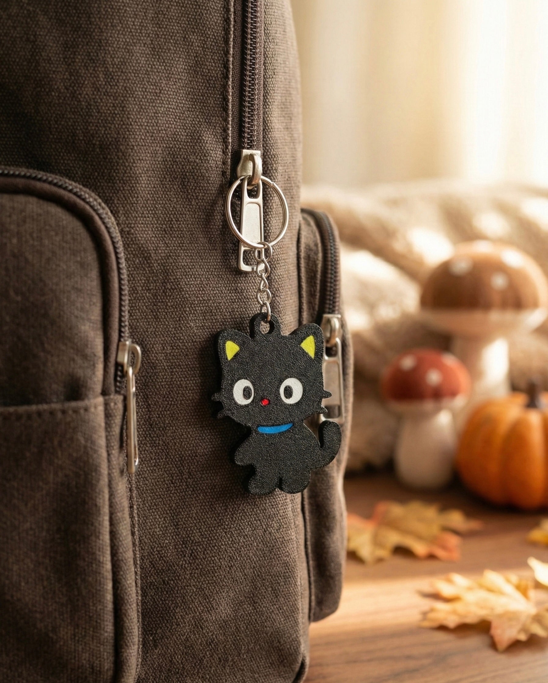 Chococat 3D Printed Keychain with Optional Custom Name