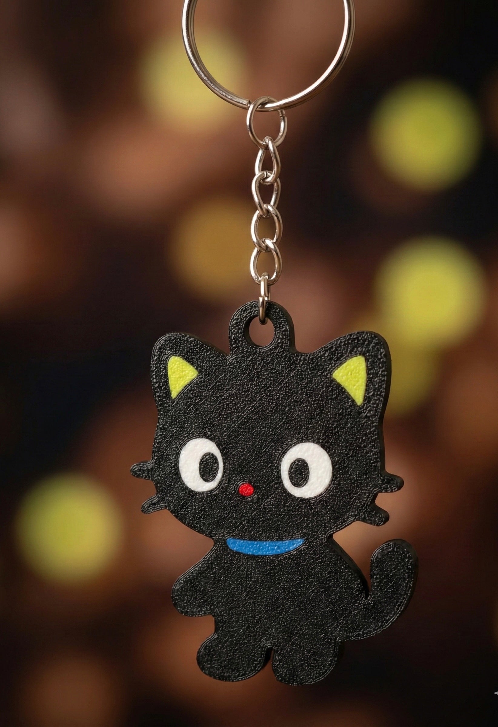 Chococat 3D Printed Keychain with Optional Custom Name