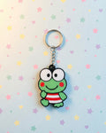 Keroppi 3D Printed Keychain with Optional Custom Name