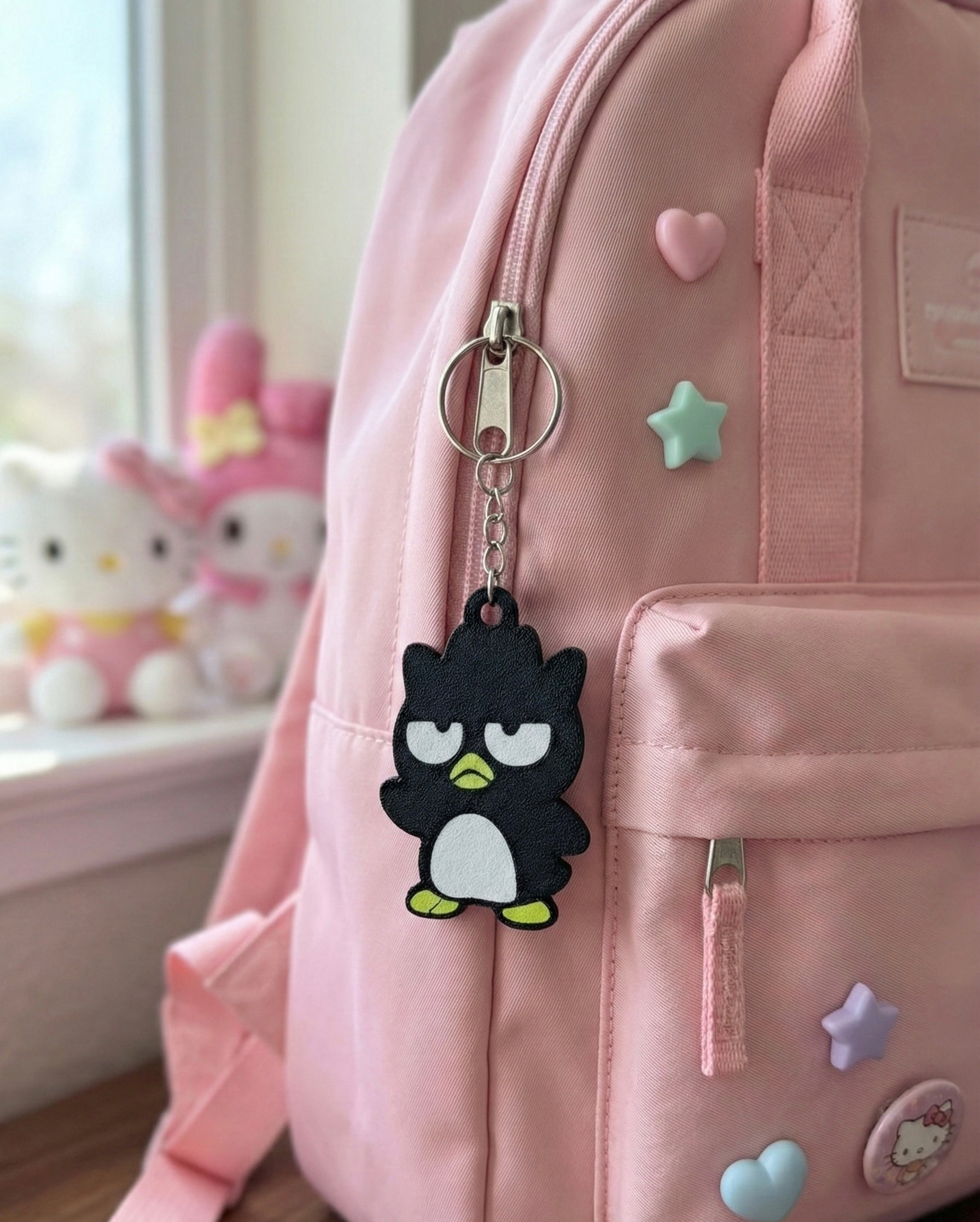 Badtz Maru 3D Printed Keychain with Optional Custom Name