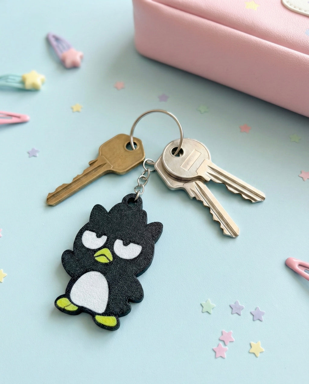 Badtz Maru 3D Printed Keychain with Optional Custom Name