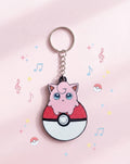 Jigglypuff 3D Printed Keychain with Optional Custom Name