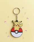 Pikachu 3D Printed Keychain with Optional Custom Name