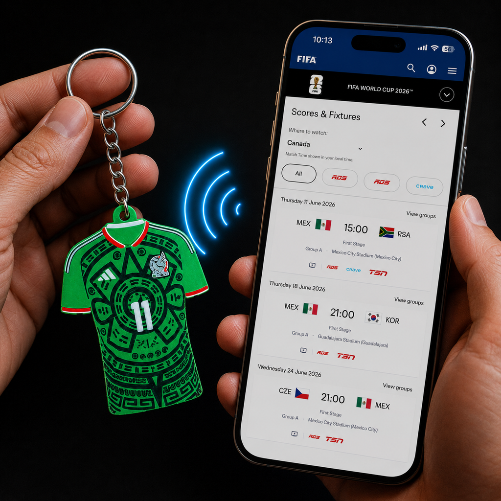 3D Printed Mexico Soccer Jersey NFC Keychain – Personalized with Name & Number | FIFA World Cup 2026 | Mexico Soccer Fan Gift