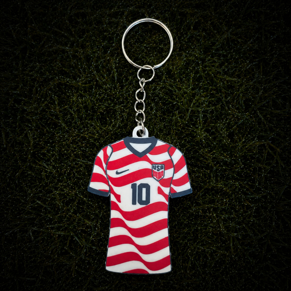 3D Printed USA Soccer Jersey NFC Keychain – Personalized with Name & Number | FIFA World Cup 2026 | US Soccer Fan Gift