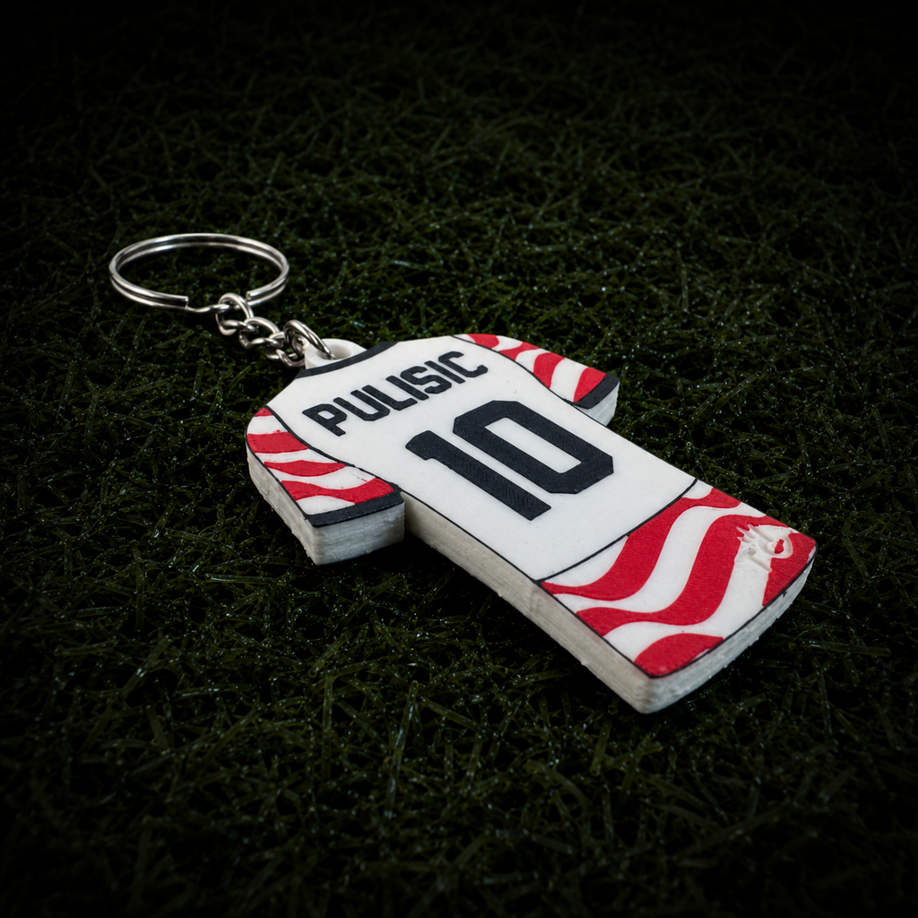 3D Printed USA Soccer Jersey NFC Keychain – Personalized with Name & Number | FIFA World Cup 2026 | US Soccer Fan Gift